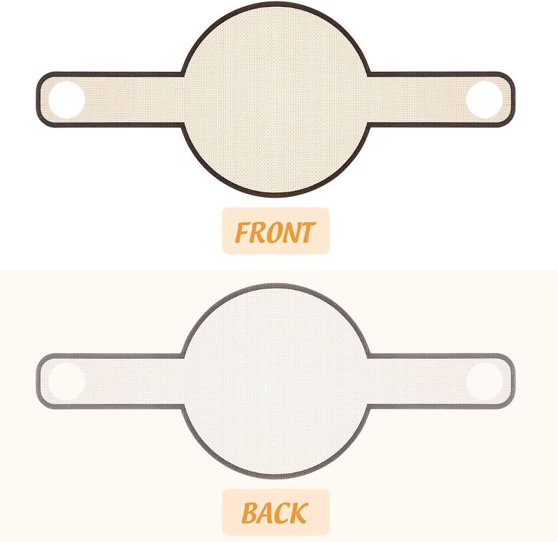 Brown Glass Fiber Non Stick Dough Rolling Mat With Long Handle For Baking - Image 4
